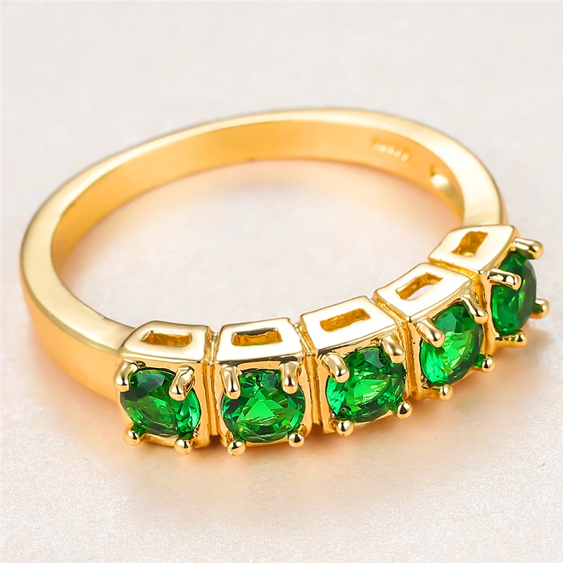 Trendy Female Green Crystal Stone Ring Charm Gold Color Wedding Big Rings For Women Simple Bride Round Zircon Engagement Ring
Trendy Female Green Crystal Stone Ring Charm Gold Color Wedding Big Rings For Women Simple Bride Round Zircon Engagement Ring