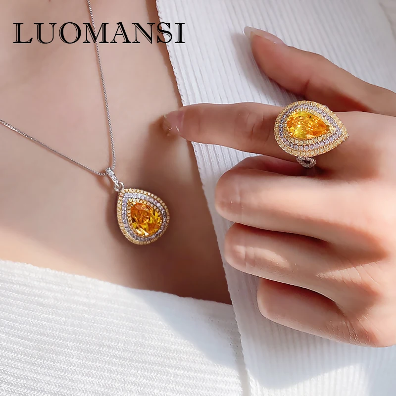 Luomansi, бриллиантовое ожерелье с кулоном/кольцо, комплекты ювелирных изделий для свадебной вечеринки, оптовая продажа
Luomansi, бриллиантовое ожерелье с кулоном/кольцо, комплекты ювелирных изделий для свадебной вечеринки, оптовая продажа