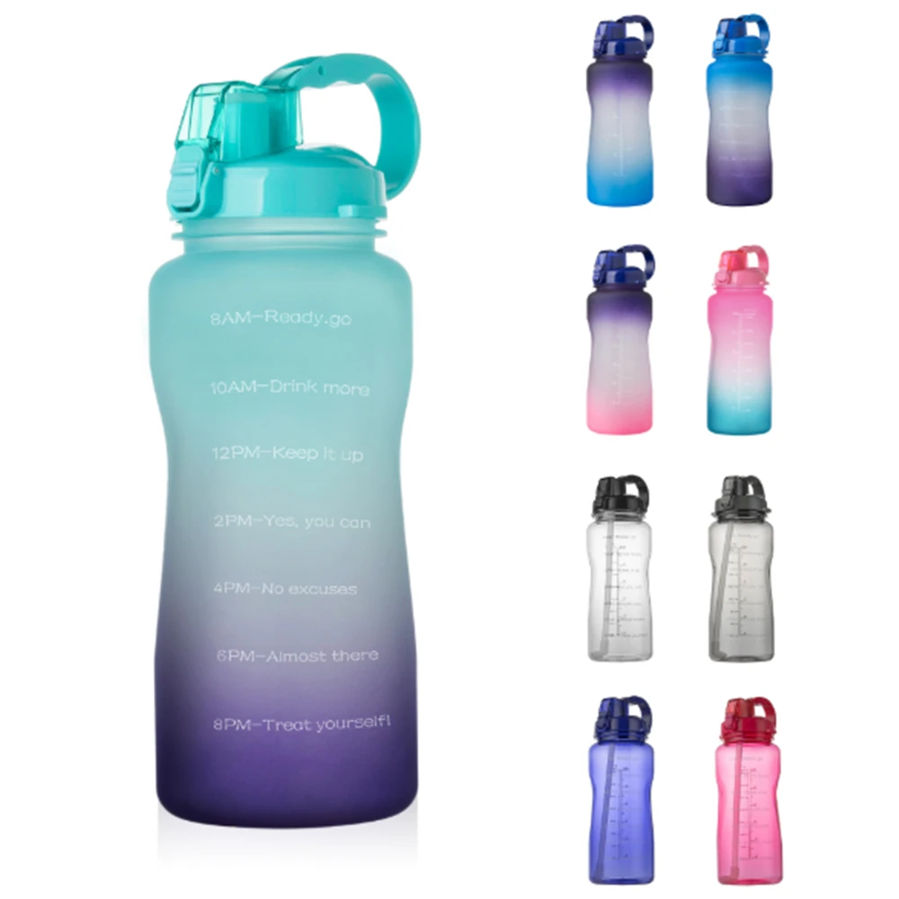 2 liters Tritan material gradient large-capacity sports water bottle with straw sports fitness water bottle outdoor water bottle
2 liters Tritan material gradient large-capacity sports water bottle with straw sports fitness water bottle outdoor water bottle