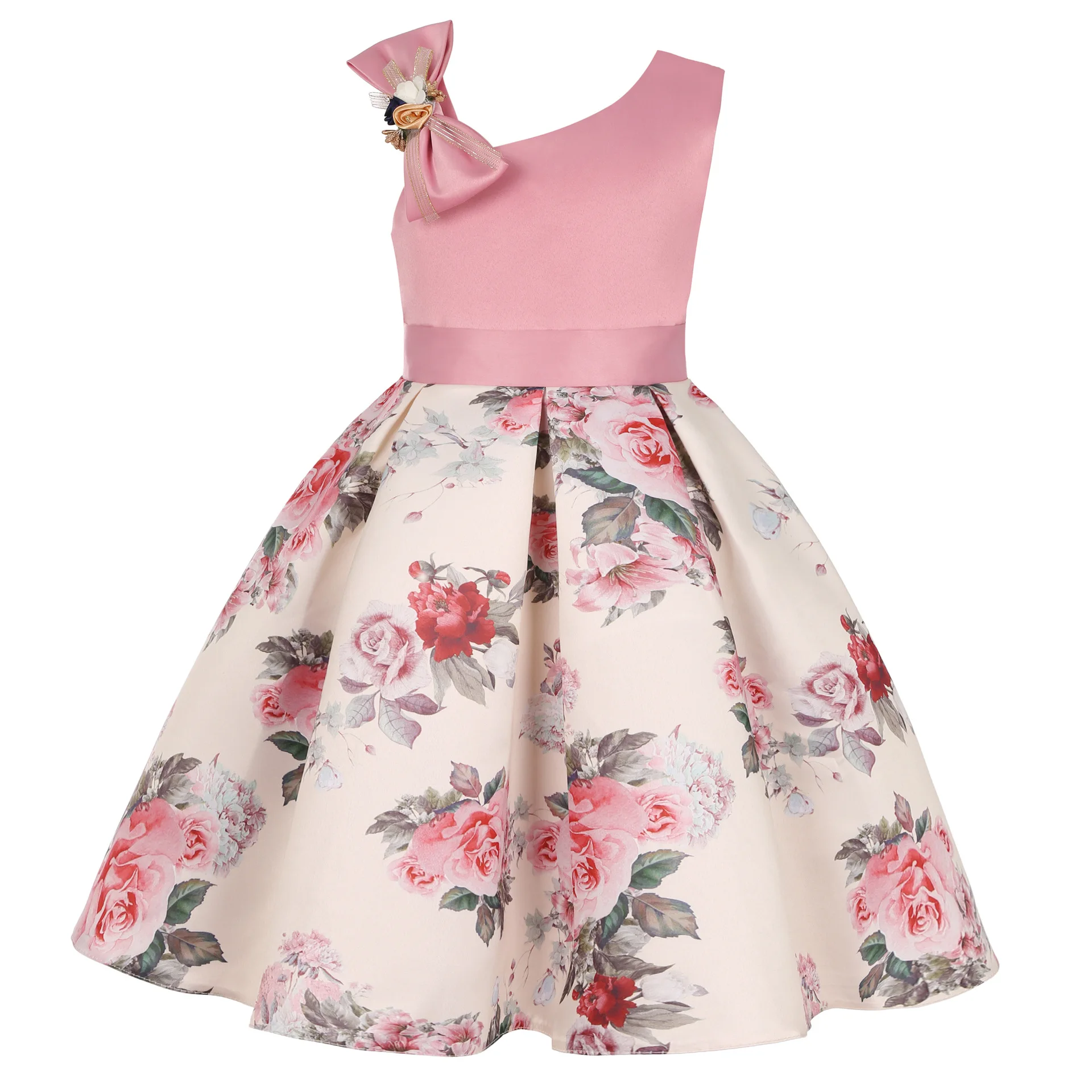 Платье принцессы LZH на девочку 8-10 лет с цветочным принтом | Детская одежда и обувь
