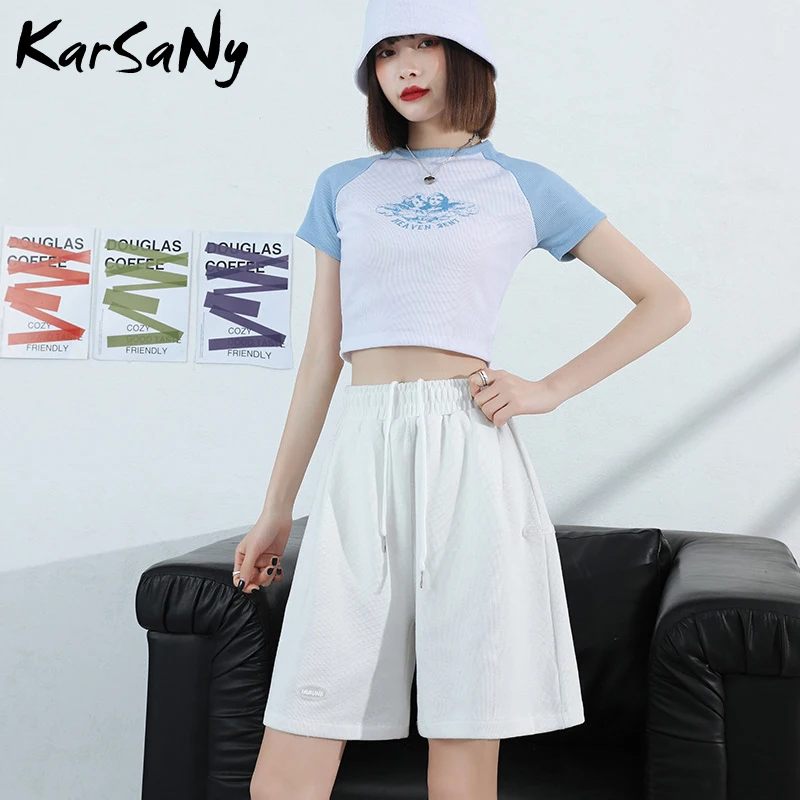 KarSaNy White Sweatpants Women Summer Short Pants Knee Length Cotton Wide Leg Loose Trousers Casual High Waist Pants Summer 2021 
KarSaNy White Sweatpants Women Summer Short Pants Knee Length Cotton Wide Leg Loose Trousers Casual High Waist Pants Summer 2021