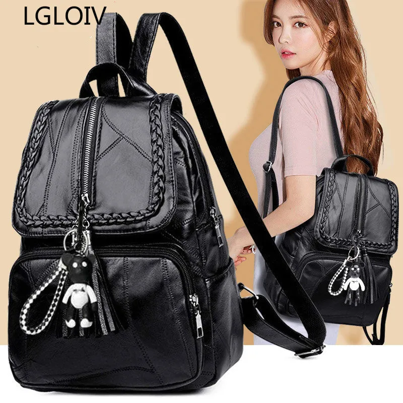 Женские кожаные рюкзаки в винтажном стиле, однотонный школьный ранец для девочки, дорожные сумки, сумки, 2020 
Женские кожаные рюкзаки в винтажном стиле, однотонный школьный ранец для девочки, дорожные сумки, сумки, 2020