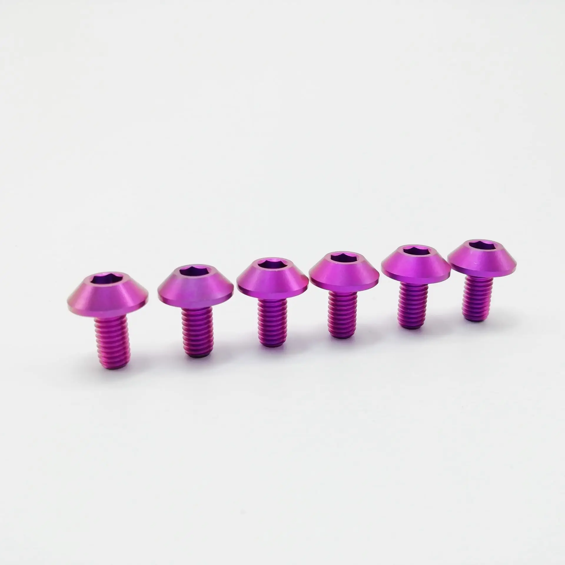 Purple Ti Titanium M6X12mm Allen Umbrella Head Bolt Motorcycle Bicycle Bolts Screws 6pcs/lot
Purple Ti Titanium M6X12mm Allen Umbrella Head Bolt Motorcycle Bicycle Bolts Screws 6pcs/lot