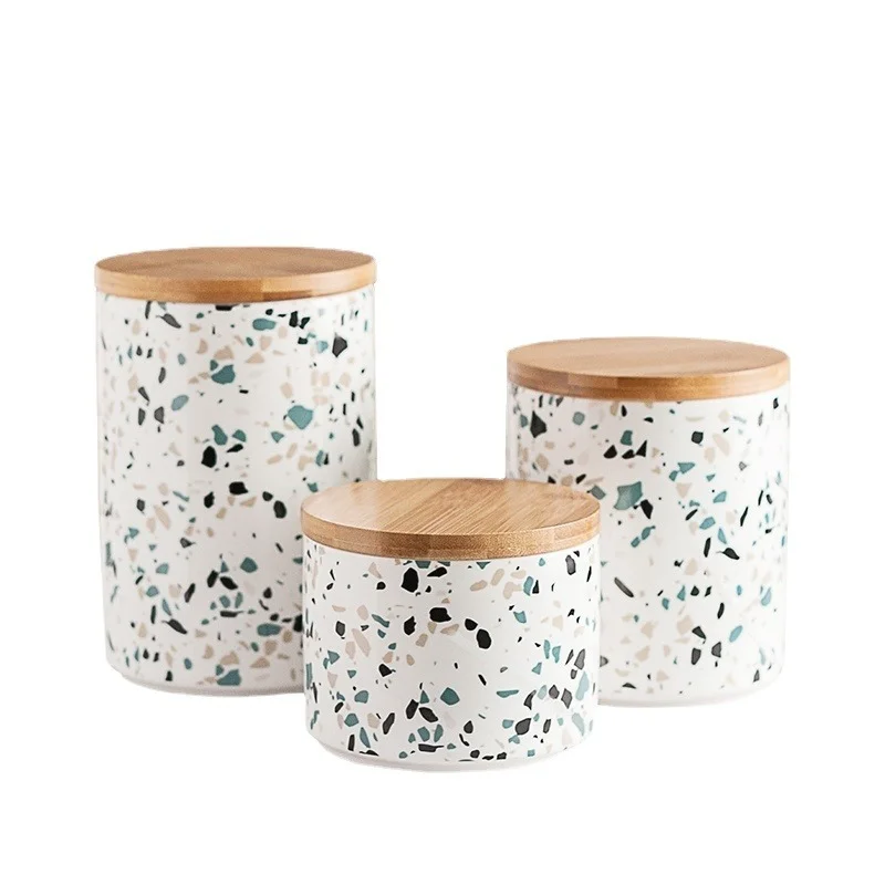 Geometric Pattern Ceramic Storage Jar Kitchen Food Container Cylindrical Sealed Candy Jar Large Capacity Storage Box Bottle Gift
Geometric Pattern Ceramic Storage Jar Kitchen Food Container Cylindrical Sealed Candy Jar Large Capacity Storage Box Bottle Gift