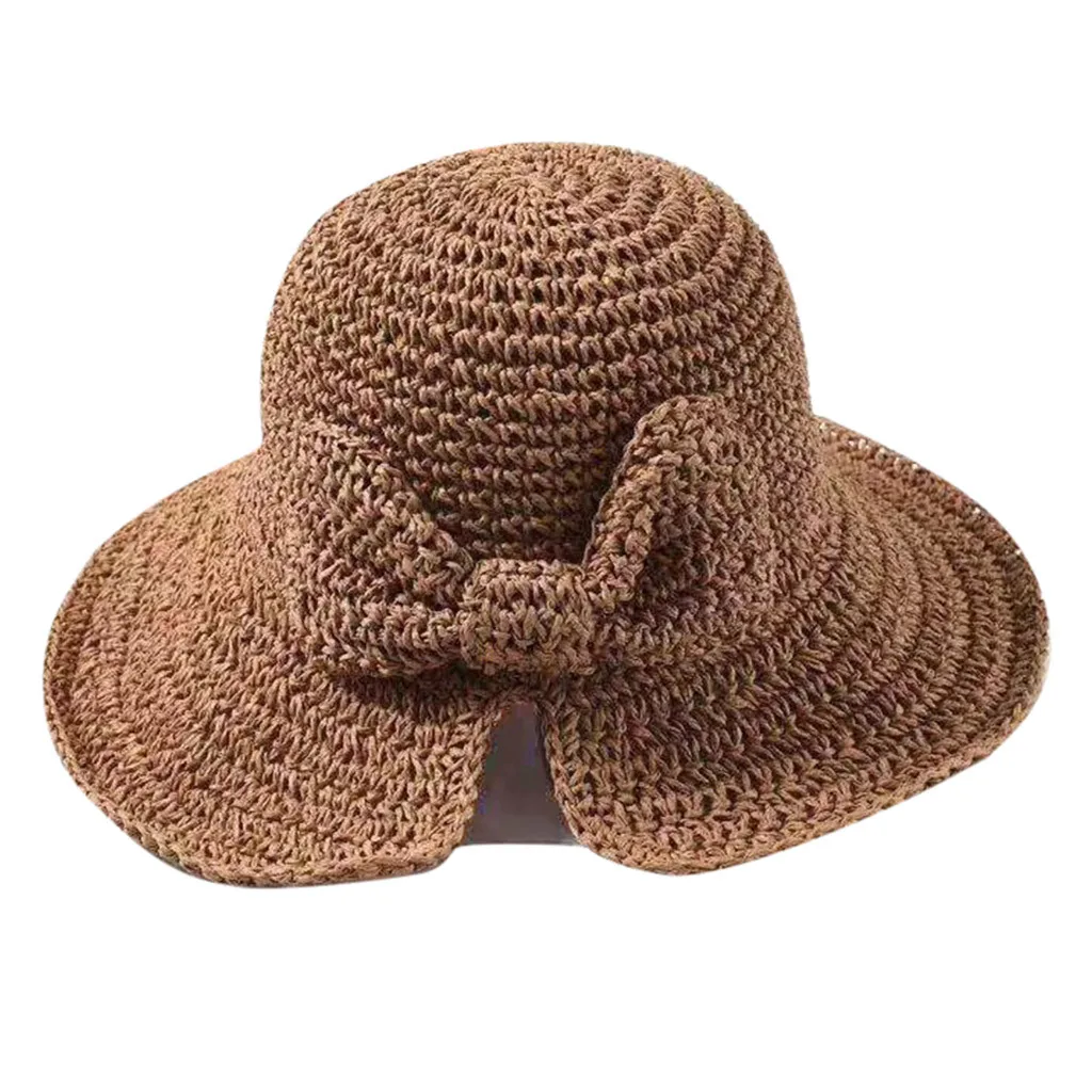 Knotted Women Straw Hat Summer Fashion Foldable Beach Solid Color Ladies Sun Hat Beach Outdoor Anti-ultraviolet Girl Bucket Hats
Knotted Women Straw Hat Summer Fashion Foldable Beach Solid Color Ladies Sun Hat Beach Outdoor Anti-ultraviolet Girl Bucket Hats