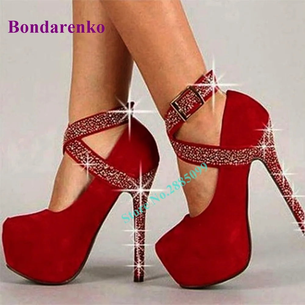 Crystal Platform Buckle Straps Pump Thin High Heel Ankle Suede Solid Pumps Pointy Toe Women Dress Shoe Spring Party Sexy Pumps
Crystal Platform Buckle Straps Pump Thin High Heel Ankle Suede Solid Pumps Pointy Toe Women Dress Shoe Spring Party Sexy Pumps