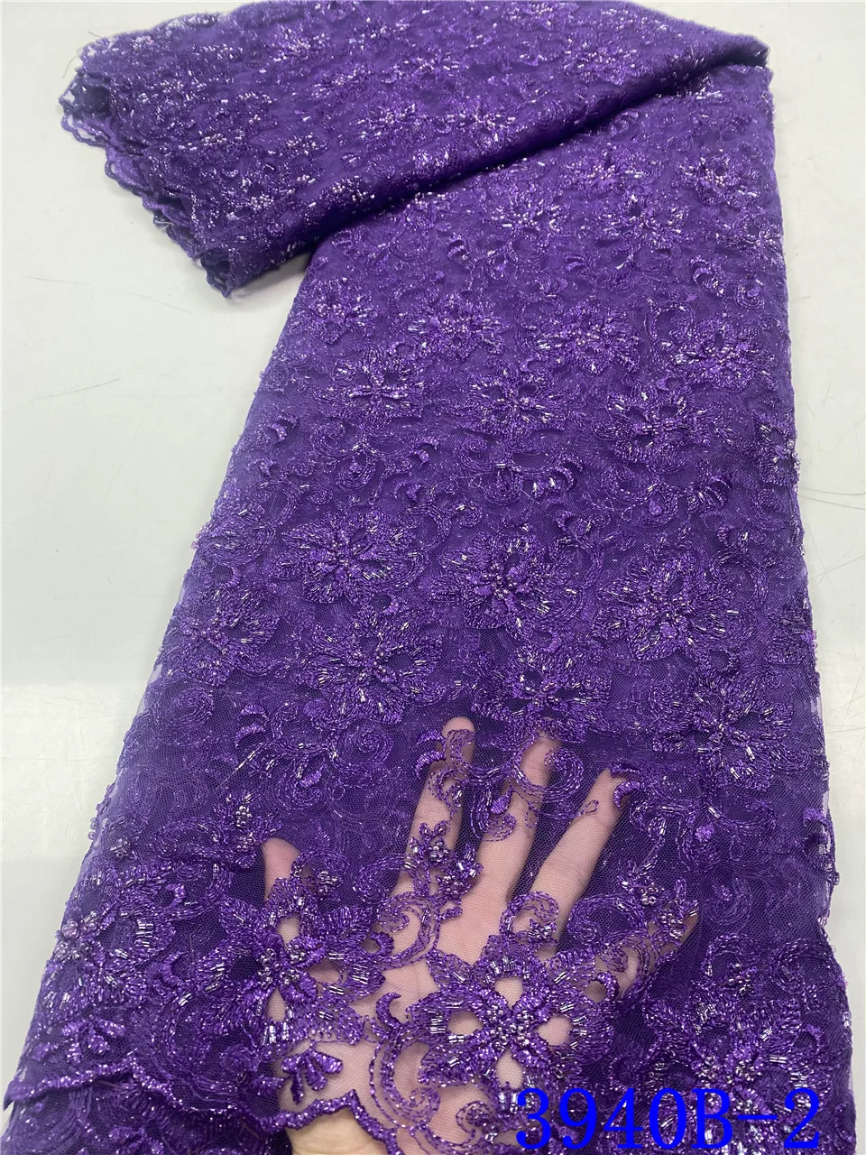 Luxury Beaded Lace Handmade Beads Lace Fabric French Wedding Dress Latest Nigeria Tulle Lace Embroidery Purple Net Lace APW3940B
Luxury Beaded Lace Handmade Beads Lace Fabric French Wedding Dress Latest Nigeria Tulle Lace Embroidery Purple Net Lace APW3940B