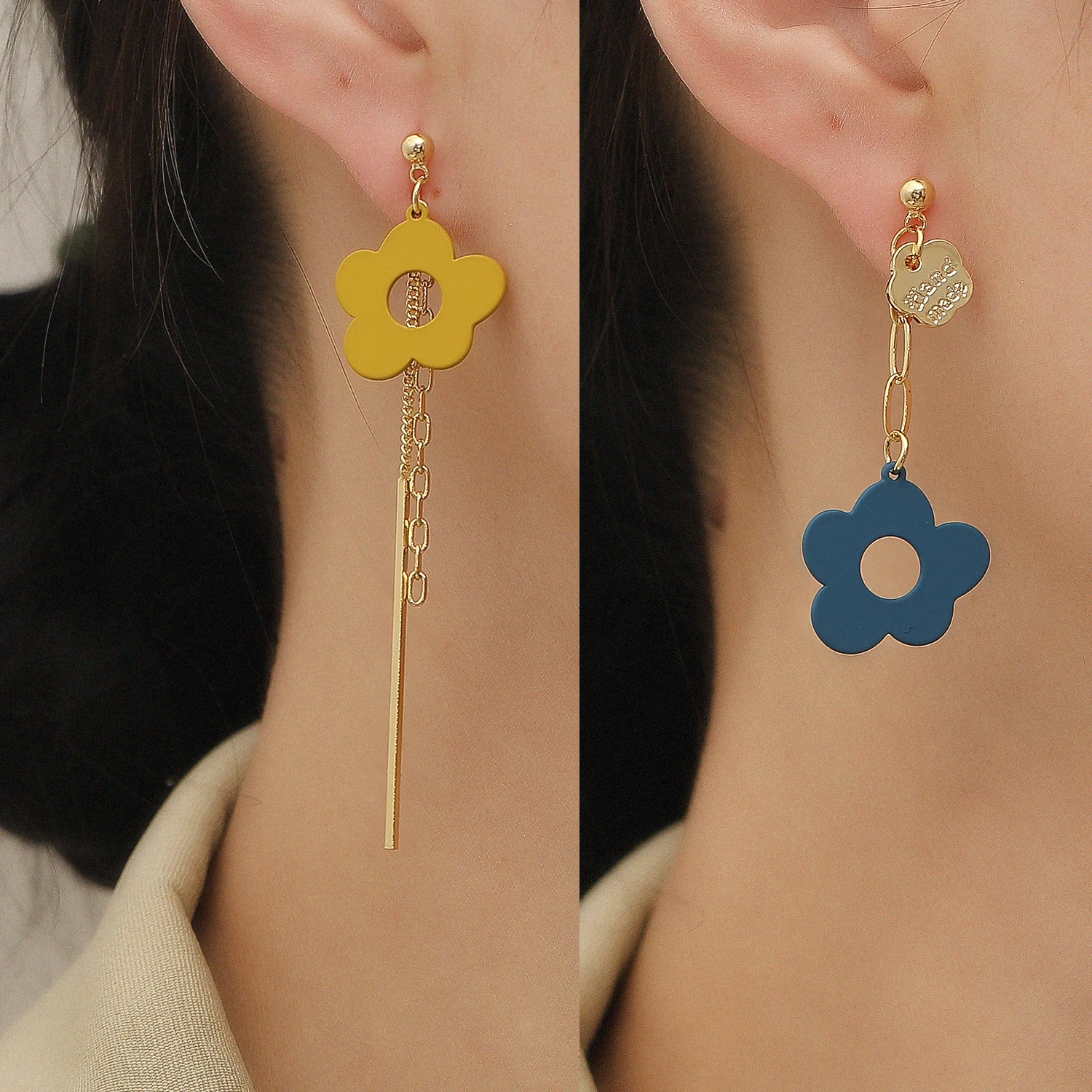 Unique Design Asymmetry Flower Shape Earrings Minimalist Long Chain For Girls Sweet Fashion HYACINTH
Unique Design Asymmetry Flower Shape Earrings Minimalist Long Chain For Girls Sweet Fashion HYACINTH