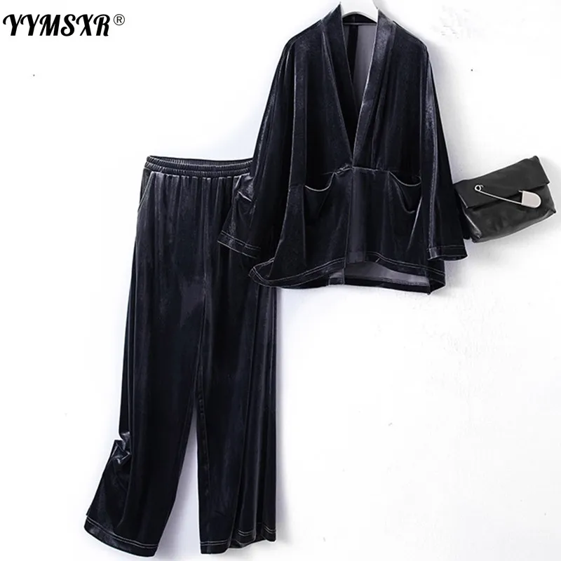 Fashion Gold Velvet Women's Suit Pants Two-piece Spring and Autumn 2021 New Elegant Loose Jacket + Elegant Wide-leg Pants
Fashion Gold Velvet Women's Suit Pants Two-piece Spring and Autumn 2021 New Elegant Loose Jacket + Elegant Wide-leg Pants