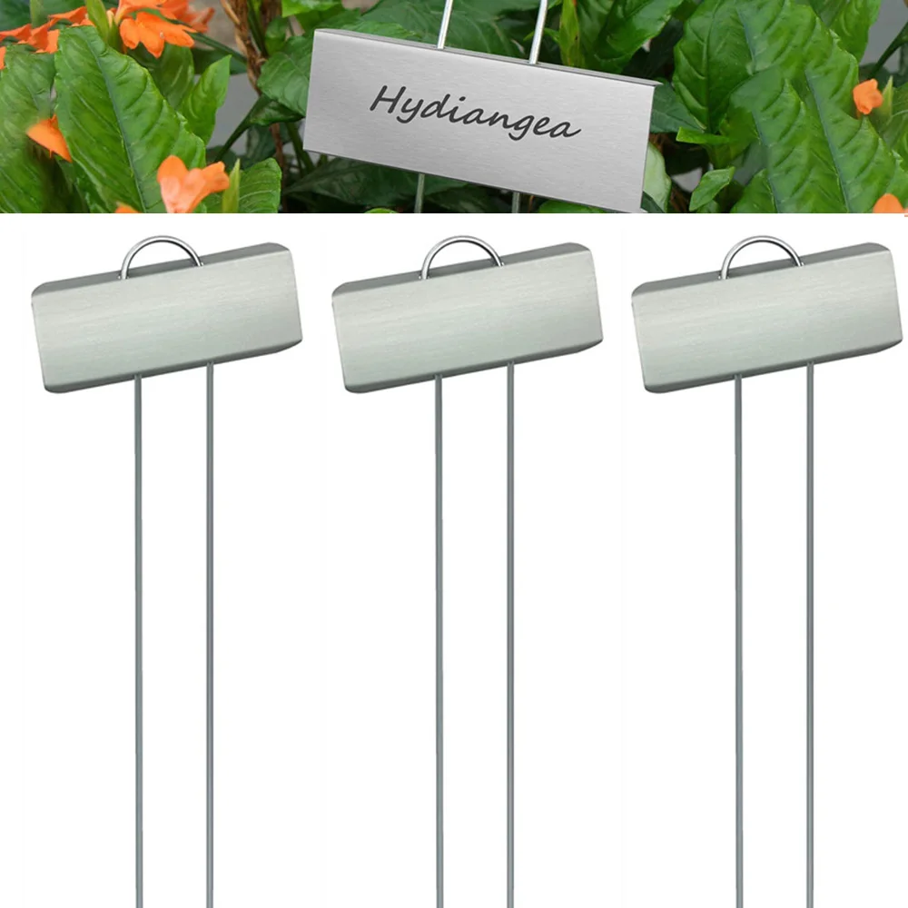 T-Type Stainless Steel Plant Labels Waterproof Re-Usable Nursery Flower Vegetables Markers Sign Stakes Garden Classification Tag
T-Type Stainless Steel Plant Labels Waterproof Re-Usable Nursery Flower Vegetables Markers Sign Stakes Garden Classification Tag