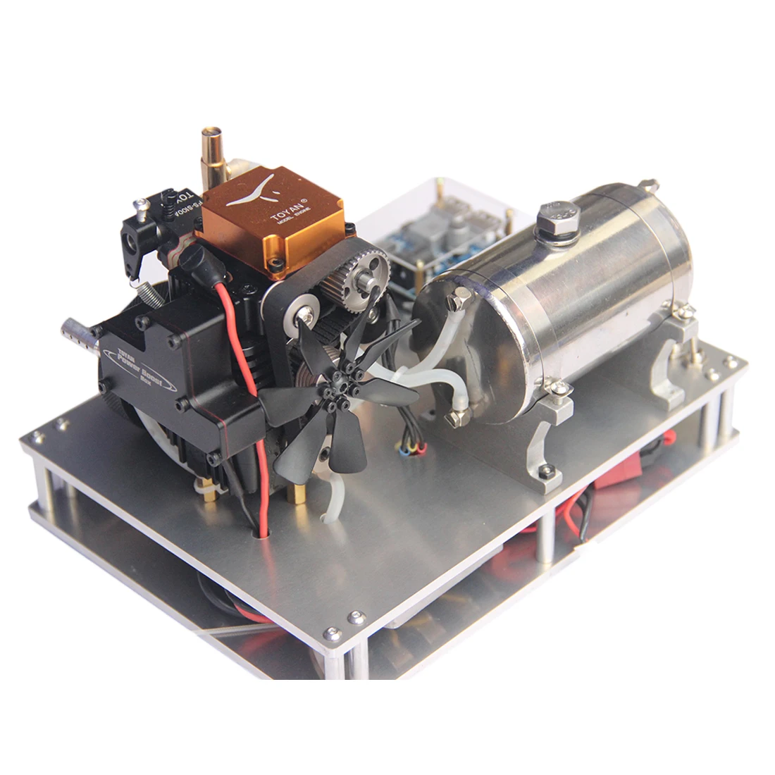 TOYAN Single Cylinder 4-Stroke Assembled Methanol Engine Generator Model (Voltage Digital Display+12V/5V Dual USB V Stabilizer)
TOYAN Single Cylinder 4-Stroke Assembled Methanol Engine Generator Model (Voltage Digital Display+12V/5V Dual USB V Stabilizer)