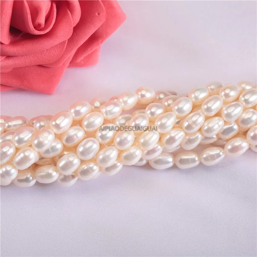 APDGG Genuine Natural wholesale 5strands 7x9mm AA rice white pearl strands loose beads women lady jewelry DIY
APDGG Genuine Natural wholesale 5strands 7x9mm AA rice white pearl strands loose beads women lady jewelry DIY