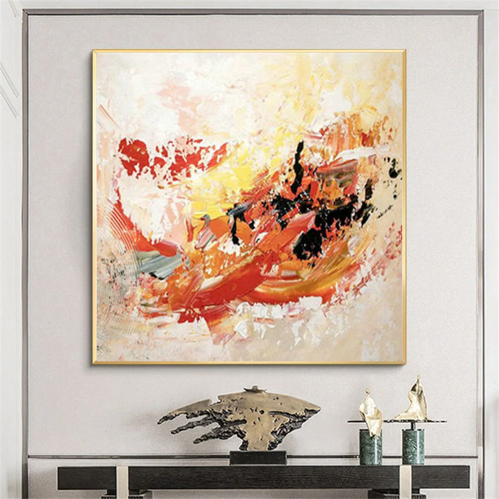 Modern home decoration painting 100%hand-painted oil painting wall art canvas painting orange theme living room entrance hallway
Modern home decoration painting 100%hand-painted oil painting wall art canvas painting orange theme living room entrance hallway