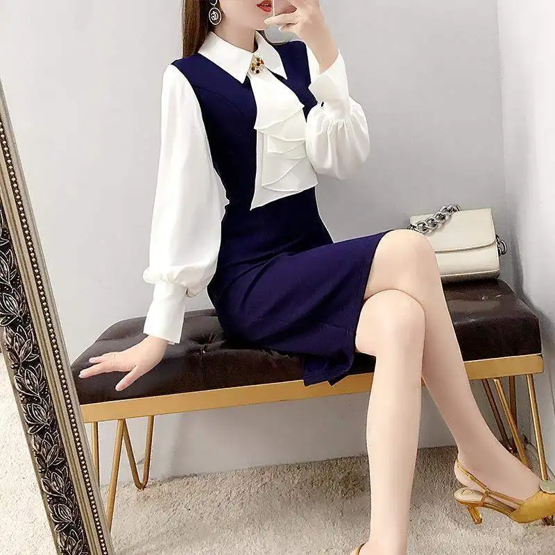 New autumn 2020 French slim dress female autumn and winter temperament pack hip Office Lady Knee-Length
New autumn 2020 French slim dress female autumn and winter temperament pack hip Office Lady Knee-Length