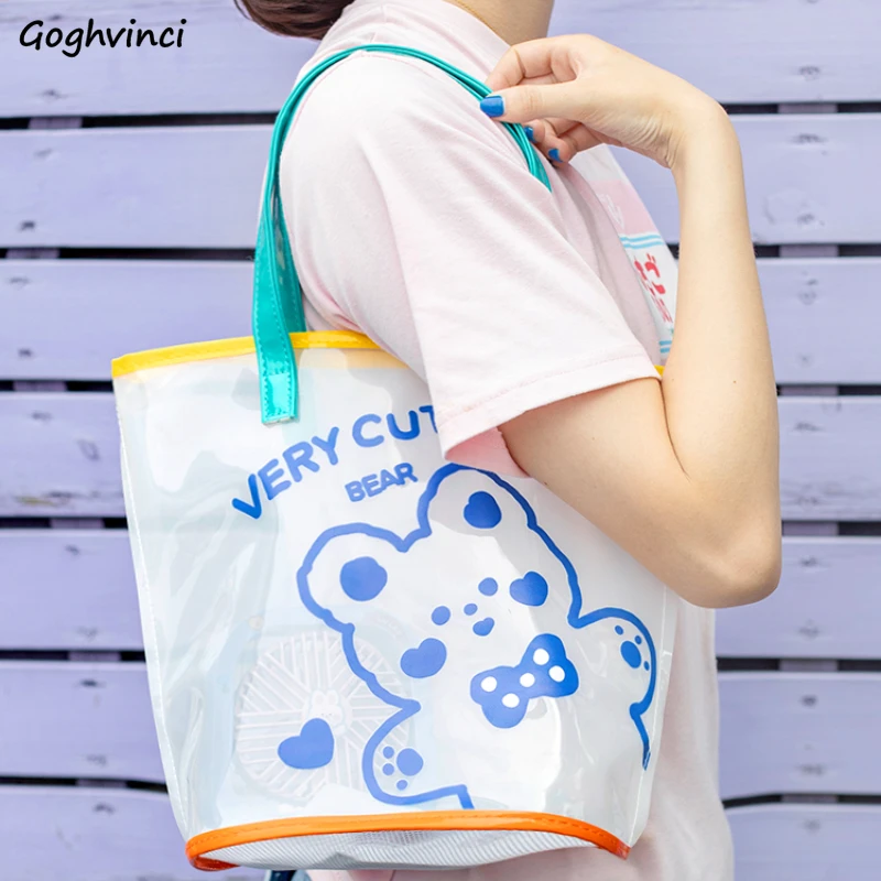 PVC Transparent Bags Large Capacity Handle Totes Sweet Kawaii Cartoon Print Beach Holiday Organizer Portable Shoulder Bolsa New
PVC Transparent Bags Large Capacity Handle Totes Sweet Kawaii Cartoon Print Beach Holiday Organizer Portable Shoulder Bolsa New