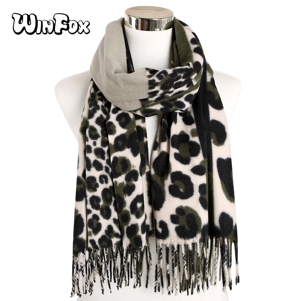 Winfox Leopard Print Scarf Winter Warm Neck Women Shawl Wrap With Tasse Cashmere Pashmina Scarves Foulard Femme
Winfox Leopard Print Scarf Winter Warm Neck Women Shawl Wrap With Tasse Cashmere Pashmina Scarves Foulard Femme