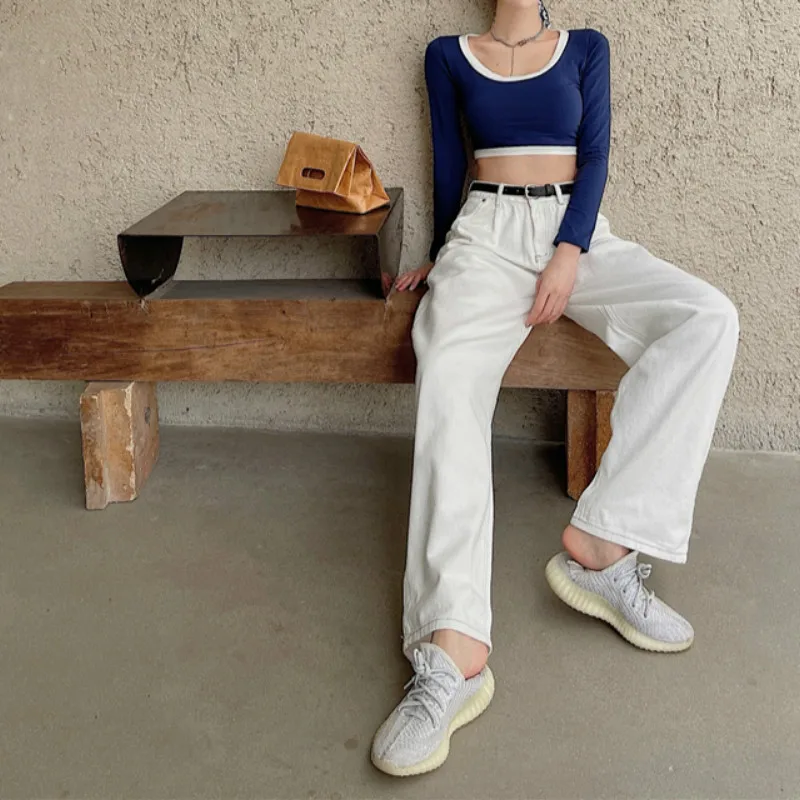 High Waist White Jeans Women Loose Straight Casual Wide Leg Pants Korean Style Vintage Plus Size Denim Trousers Elegant
High Waist White Jeans Women Loose Straight Casual Wide Leg Pants Korean Style Vintage Plus Size Denim Trousers Elegant