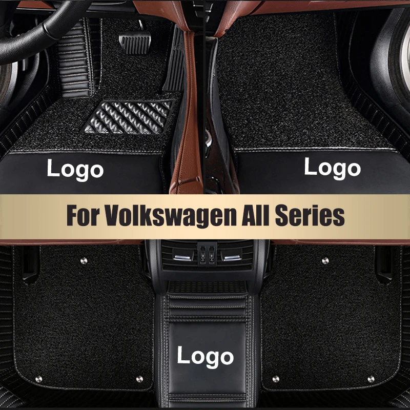 Двухслойные автомобильные коврики для Volkswagen passat polo golf tiguan touran bora Sagitar Magotan