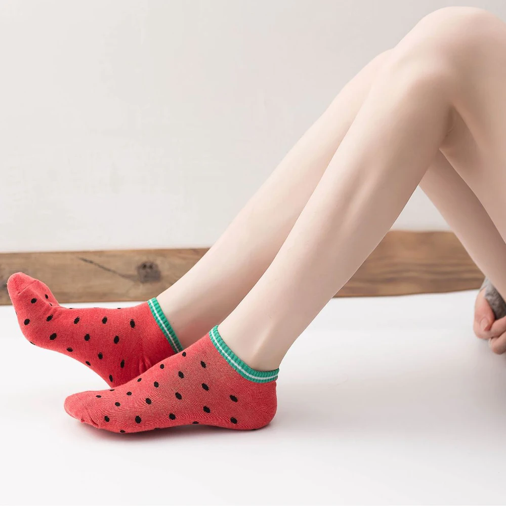 Cartoon fruit women's boat socks cotton shallow mouth socks women's cotton socks creative personality kawaii ladies socks
Cartoon fruit women's boat socks cotton shallow mouth socks women's cotton socks creative personality kawaii ladies socks