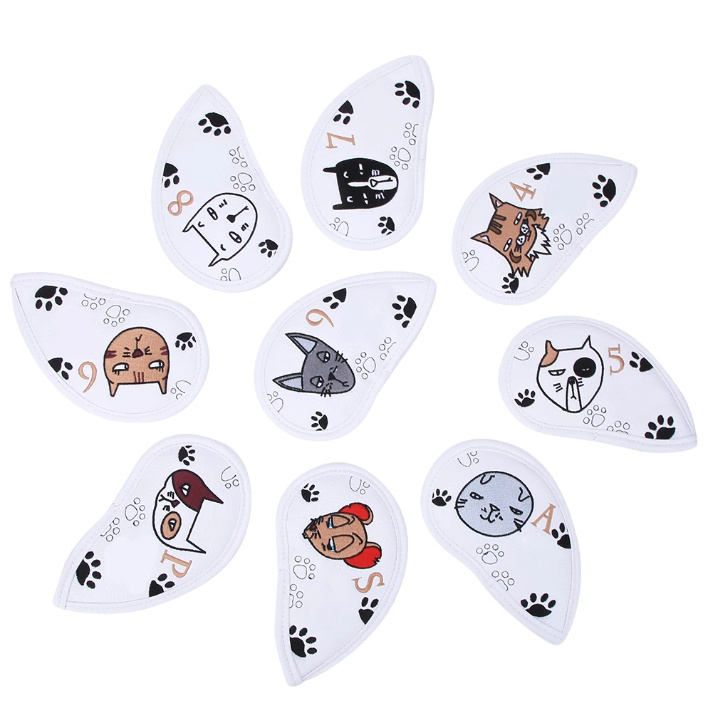 9PCS PU Leather Embroidery Waterproof Golf Putter Head Cover Iron Club Headcovers Accessorygolf
9PCS PU Leather Embroidery Waterproof Golf Putter Head Cover Iron Club Headcovers Accessorygolf