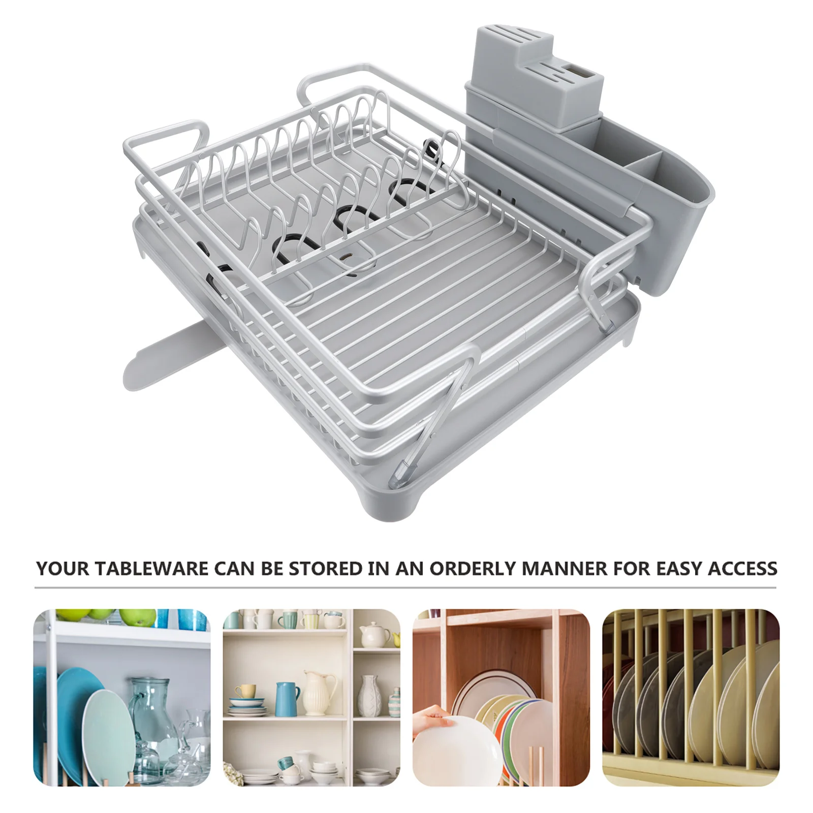 1pc Multi-function Kitchen Draining Rack Aluminum Alloy Dish Plate Storage Rack
1pc Multi-function Kitchen Draining Rack Aluminum Alloy Dish Plate Storage Rack