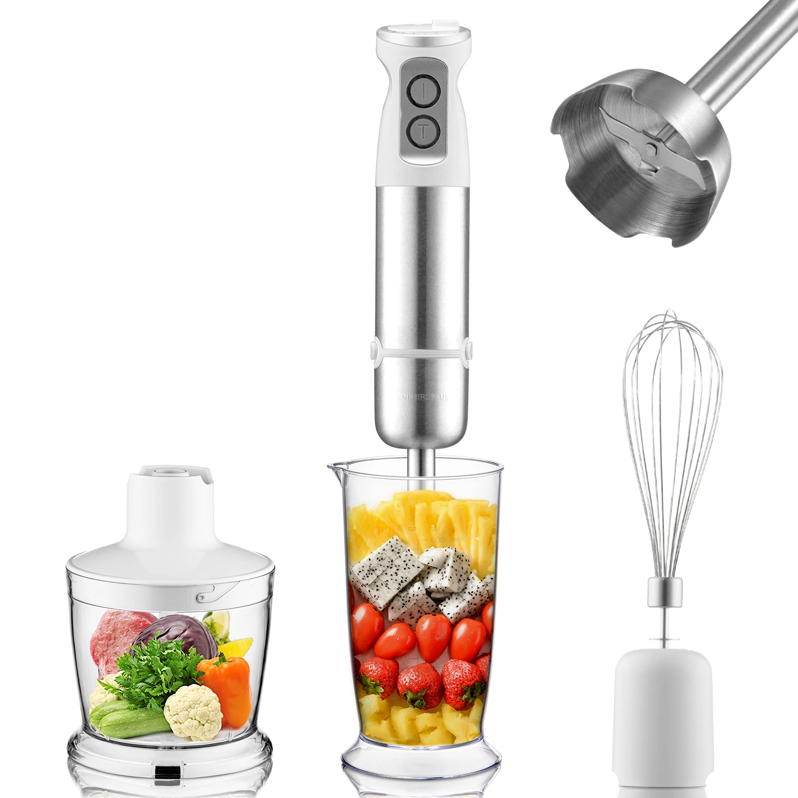 INKBIRD Hand Blender Food Processor 500W High-Power Mixer 6-Speed 4-in-1 with 600ml Beaker BPA-Free for Orange juicer Smoothies 
INKBIRD Hand Blender Food Processor 500W High-Power Mixer 6-Speed 4-in-1 with 600ml Beaker BPA-Free for Orange juicer Smoothies