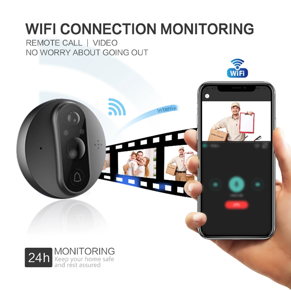 Умный видеодомофон с Wi-Fi, дверной звонок, глазок, домашний пик-датчик движения, монитор безопасности, дистанционное управление через прилож...
Умный видеодомофон с Wi-Fi, дверной звонок, глазок, домашний пик-датчик движения, монитор безопасности, дистанционное управление через прилож...