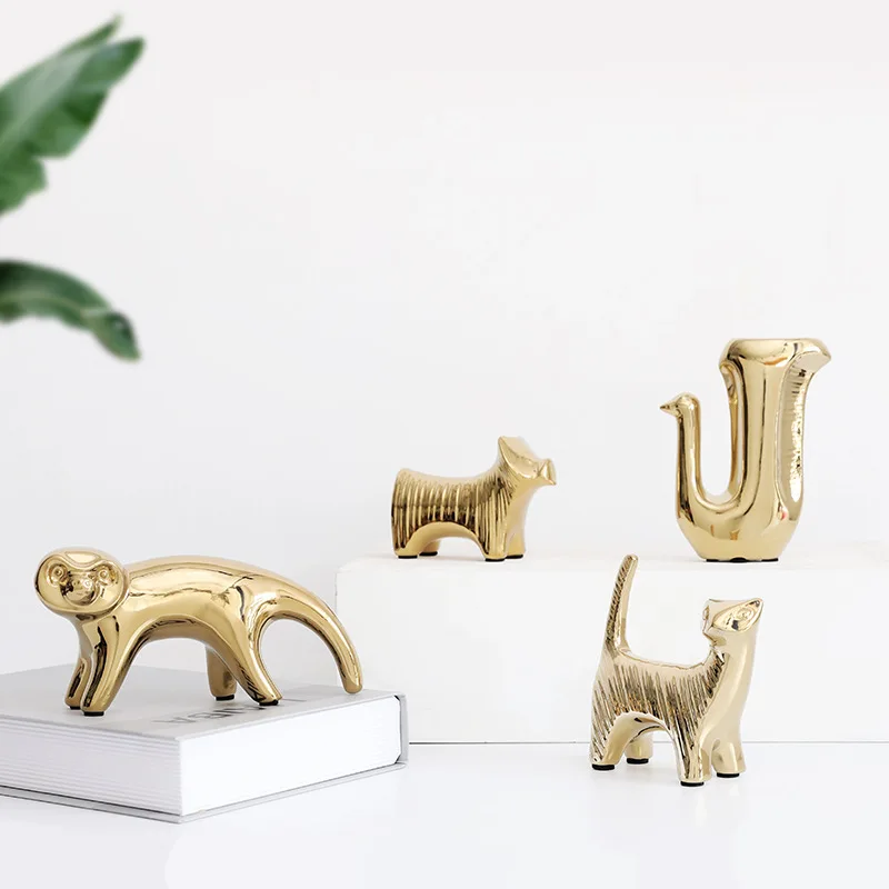 Ceramic Animal Cute Golden Figurine 10 Animals Porcelain Table Home Decoration Gift Modern Statue Table Decoration
Ceramic Animal Cute Golden Figurine 10 Animals Porcelain Table Home Decoration Gift Modern Statue Table Decoration