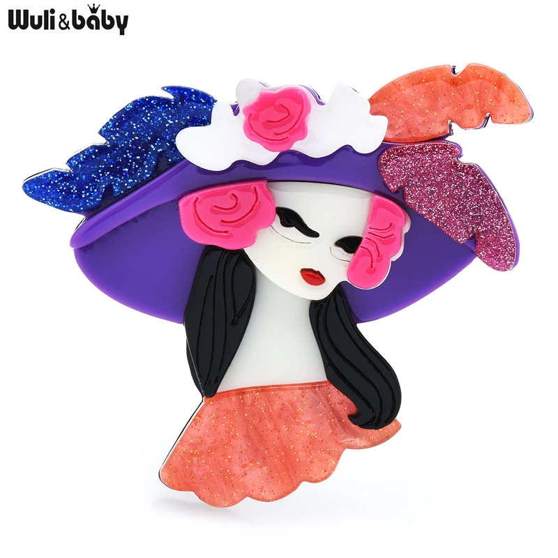 Wuli&baby Acrylic Flower Hat Women Brooch Pins Elegant Lady Coat Sweater Brooches Jewelry Figure Gift
Wuli&baby Acrylic Flower Hat Women Brooch Pins Elegant Lady Coat Sweater Brooches Jewelry Figure Gift