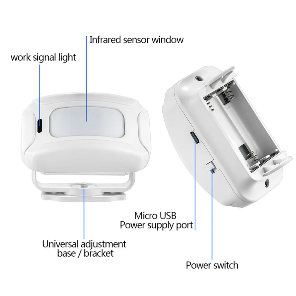 Wireless Welcome Doorbell Home Security Alarm Wireless Infrared Doorbell PIR Motion Sensor Detector Alarm Visitor Guest Entry Do
Wireless Welcome Doorbell Home Security Alarm Wireless Infrared Doorbell PIR Motion Sensor Detector Alarm Visitor Guest Entry Do