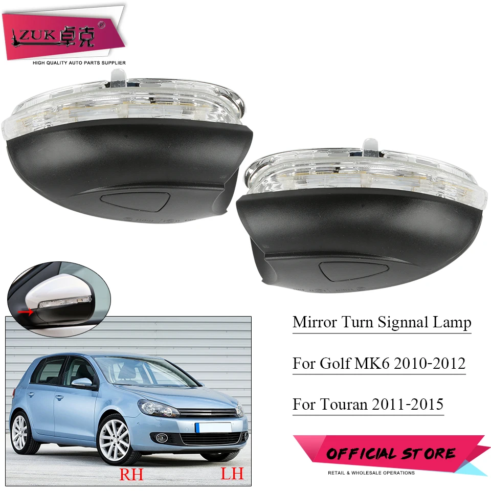 ZUK Rearview Mirror LED Turn Signal Light Lamp Flasher For VW Golf 6 MK6 Touran Jetta 2011-2015 Indicator Marker Repeater
ZUK Rearview Mirror LED Turn Signal Light Lamp Flasher For VW Golf 6 MK6 Touran Jetta 2011-2015 Indicator Marker Repeater