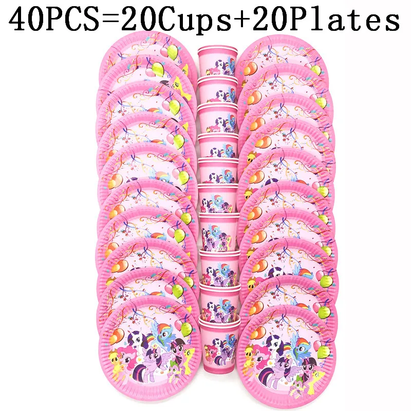 Cartoon My Little Pony Party Decoration 20pcs/40Pcs My Little Pony Party Birthday Party Paper Cups Plates Kids Party Supplies
Cartoon My Little Pony Party Decoration 20pcs/40Pcs My Little Pony Party Birthday Party Paper Cups Plates Kids Party Supplies