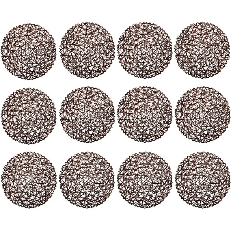 12 Pcs Round Paper Woven Placemats,Durable Natural Paper Fiber,Decorative Rope Mesh Place Mats for Dining,Party Wedding
12 Pcs Round Paper Woven Placemats,Durable Natural Paper Fiber,Decorative Rope Mesh Place Mats for Dining,Party Wedding