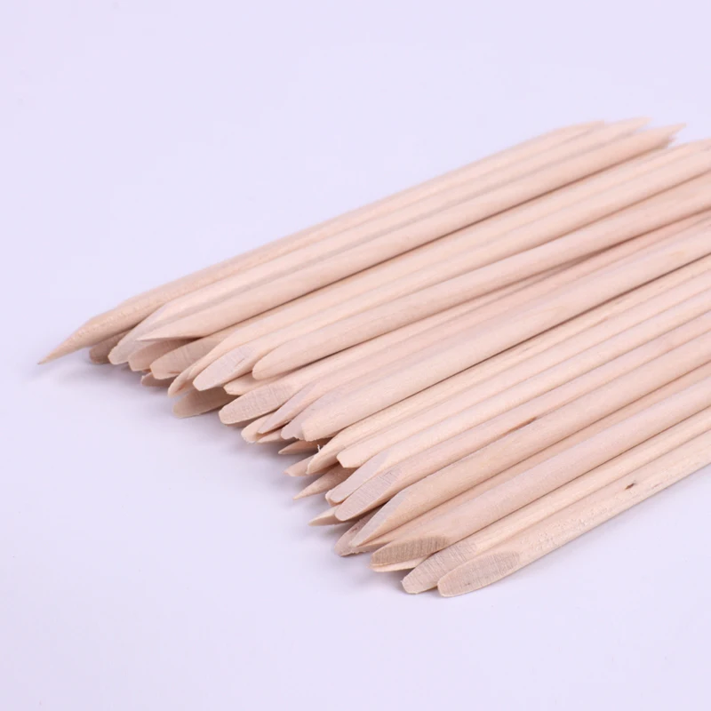 100 шт. оригинальная Палочка из оранжевого дерева Толкатель для кутикулы средство