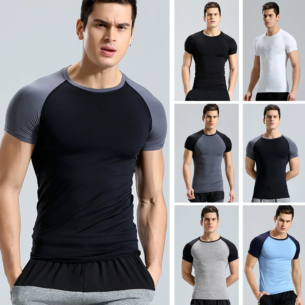 Summer Fashion Man Gym T Shirt Quick Dry Elastic Slim Tops Solid O-Neck Short Sleeves Running Top Gym Fitness Shirts
Summer Fashion Man Gym T Shirt Quick Dry Elastic Slim Tops Solid O-Neck Short Sleeves Running Top Gym Fitness Shirts