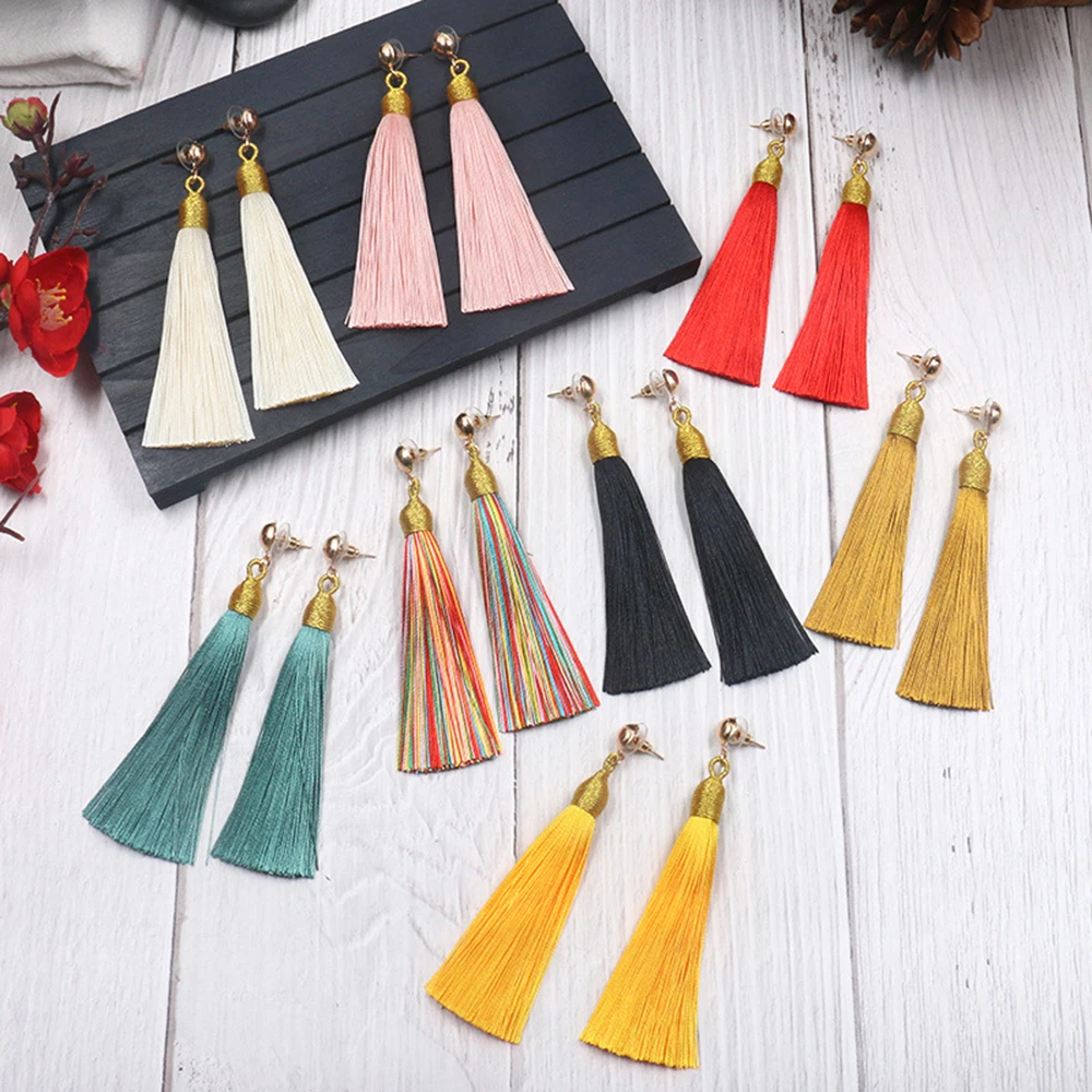Vintage Long Tassel Bohemian Drop Earrings for Women Lady Fashion Colorful Handmade Fabric Dangle Fringed Earring
Vintage Long Tassel Bohemian Drop Earrings for Women Lady Fashion Colorful Handmade Fabric Dangle Fringed Earring