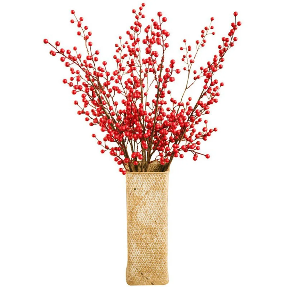 1 Pcs Bouquet Of 50 Cm Long Artificial Flowers, Each With 3/4/5/6 Berry Stems And Holly, Used For Christmas Tree Decoration
1 Pcs Bouquet Of 50 Cm Long Artificial Flowers, Each With 3/4/5/6 Berry Stems And Holly, Used For Christmas Tree Decoration