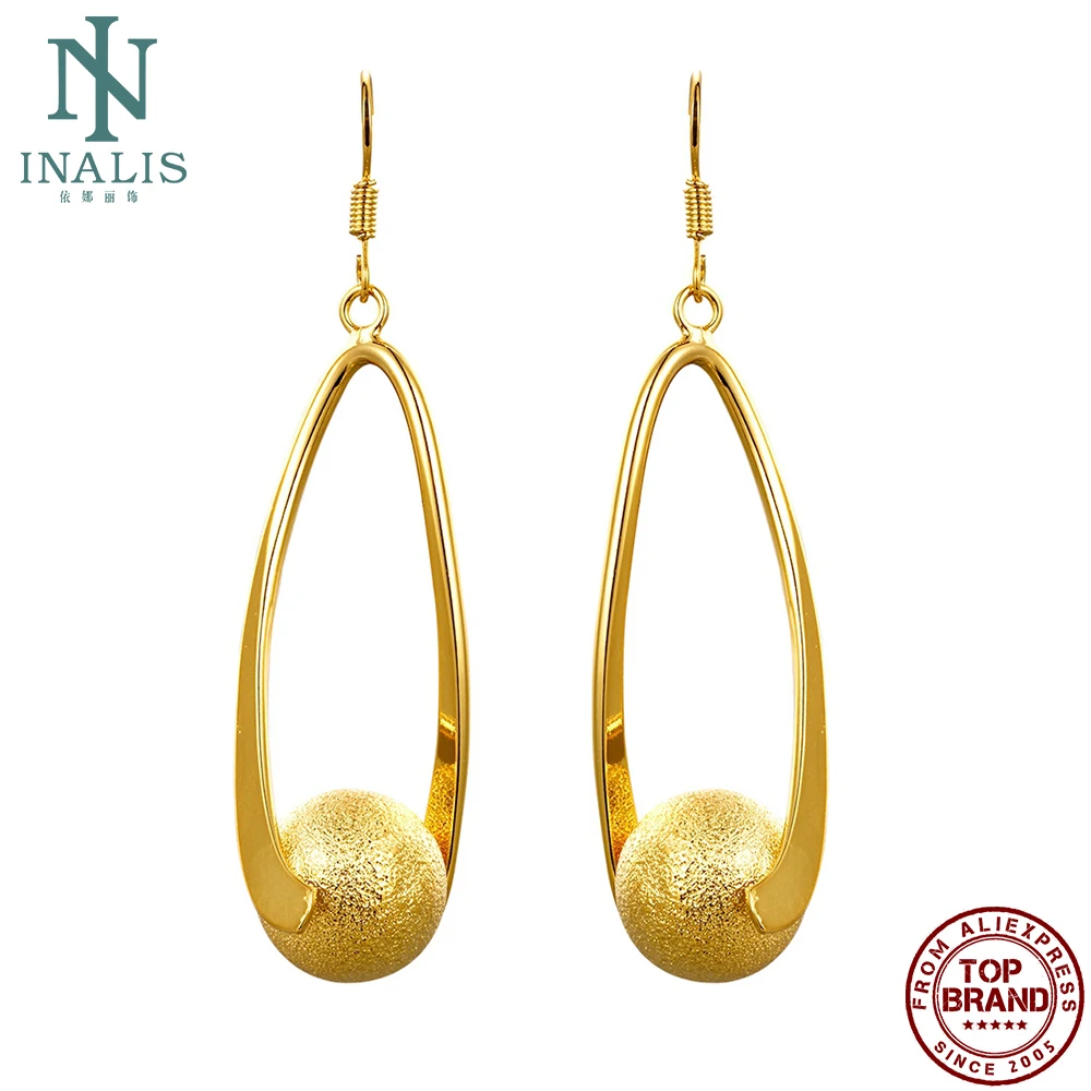 INALIS Ball Gold Dangle Earrings For Women Simplicity Fashion Statement Earrings Jewelry Wedding Romantic Gift For Girlfriend 
INALIS Ball Gold Dangle Earrings For Women Simplicity Fashion Statement Earrings Jewelry Wedding Romantic Gift For Girlfriend
