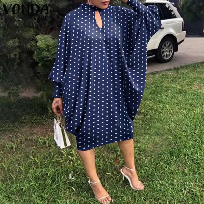 Autumn Dresses VONDA 2022 Women Vintage Polka Dot Printed Dresses Bohemian Vestidos Femme Casual O Neck Long Sleeve Sundress
Autumn Dresses VONDA 2022 Women Vintage Polka Dot Printed Dresses Bohemian Vestidos Femme Casual O Neck Long Sleeve Sundress