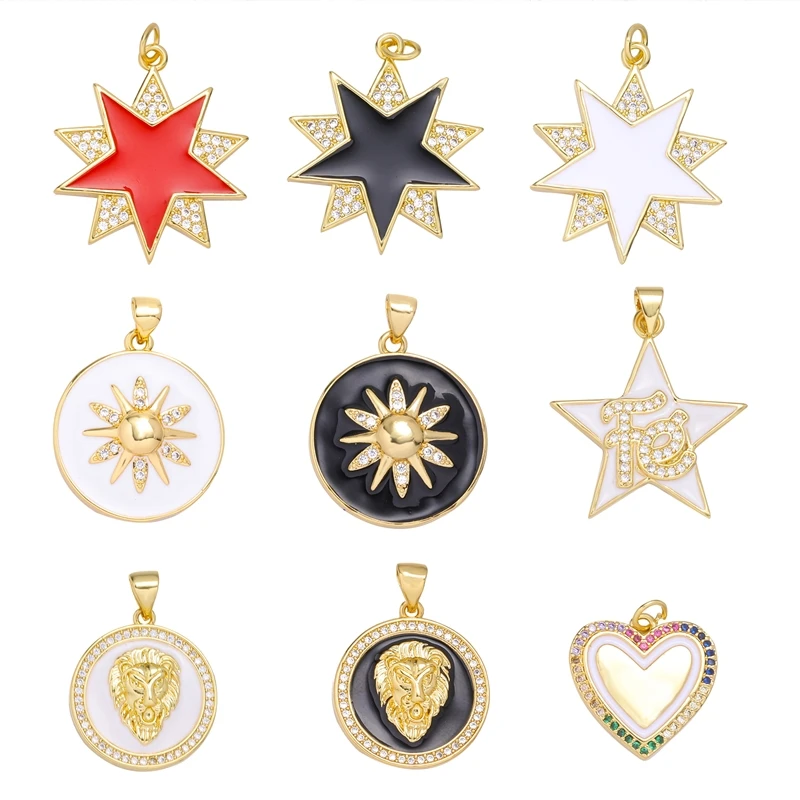 Juya DIY Handicraft Accessories Supplies Handmade Luxury Enamel Star Lion Heart Charms For Fashion Pendant Jewelry Making
Juya DIY Handicraft Accessories Supplies Handmade Luxury Enamel Star Lion Heart Charms For Fashion Pendant Jewelry Making