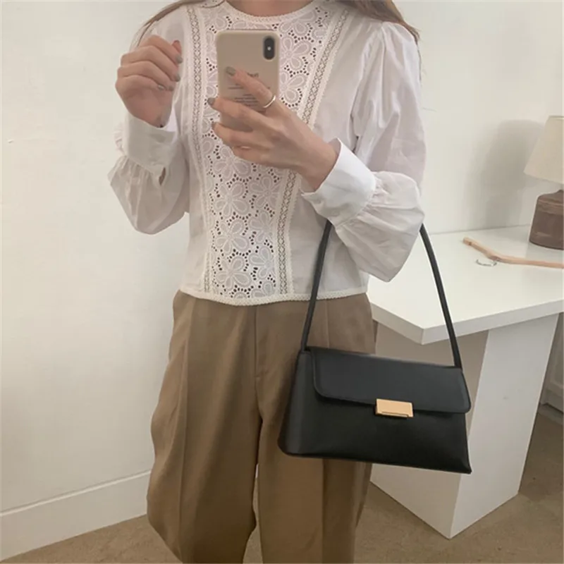 lace up hollow out simple solid spring shirt elegant termperament puff sleeve shirt all-match spring women's shirt 2021 new tops 
lace up hollow out simple solid spring shirt elegant termperament puff sleeve shirt all-match spring women's shirt 2021 new tops