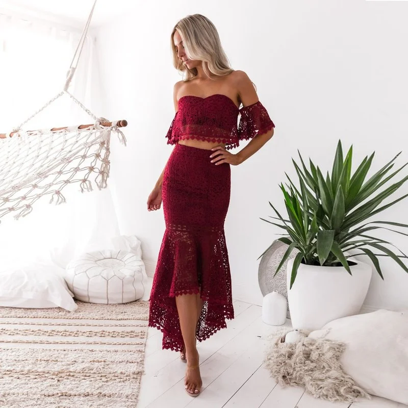 New Navy Blue Sweetheart Suits Women High Waist Two Pieces Sets Sexy Crop Tops and Graduation Gown Lace A Line Homecoming Skirt
New Navy Blue Sweetheart Suits Women High Waist Two Pieces Sets Sexy Crop Tops and Graduation Gown Lace A Line Homecoming Skirt