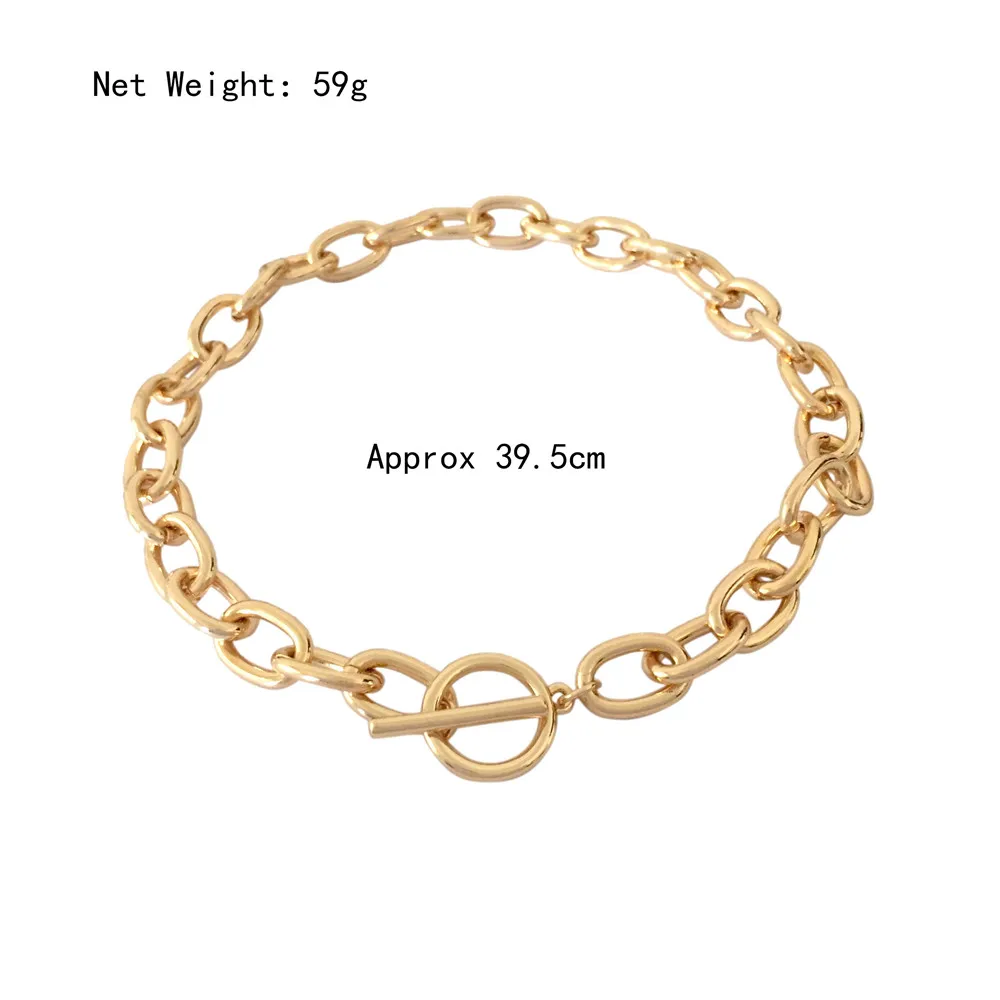 Causal Gold Color Plating T bar O bar No Extension Chain Choker Necklace For Women Girl
Causal Gold Color Plating T bar O bar No Extension Chain Choker Necklace For Women Girl