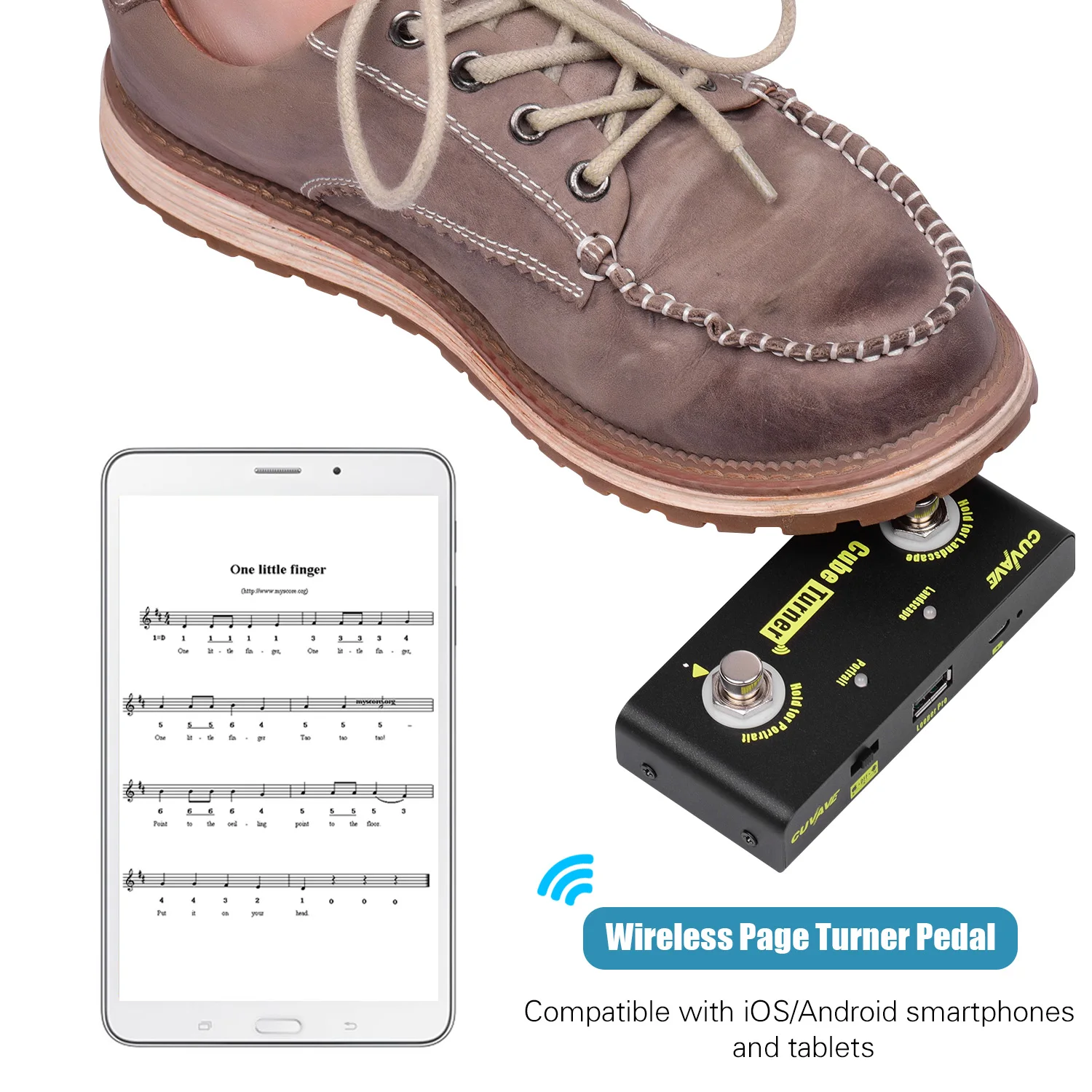 CUVAVE Page Turner Cube Turner Wireless Page Turner Pedal Built-in Battery Support Looper Connection for iPad for iPhone
CUVAVE Page Turner Cube Turner Wireless Page Turner Pedal Built-in Battery Support Looper Connection for iPad for iPhone