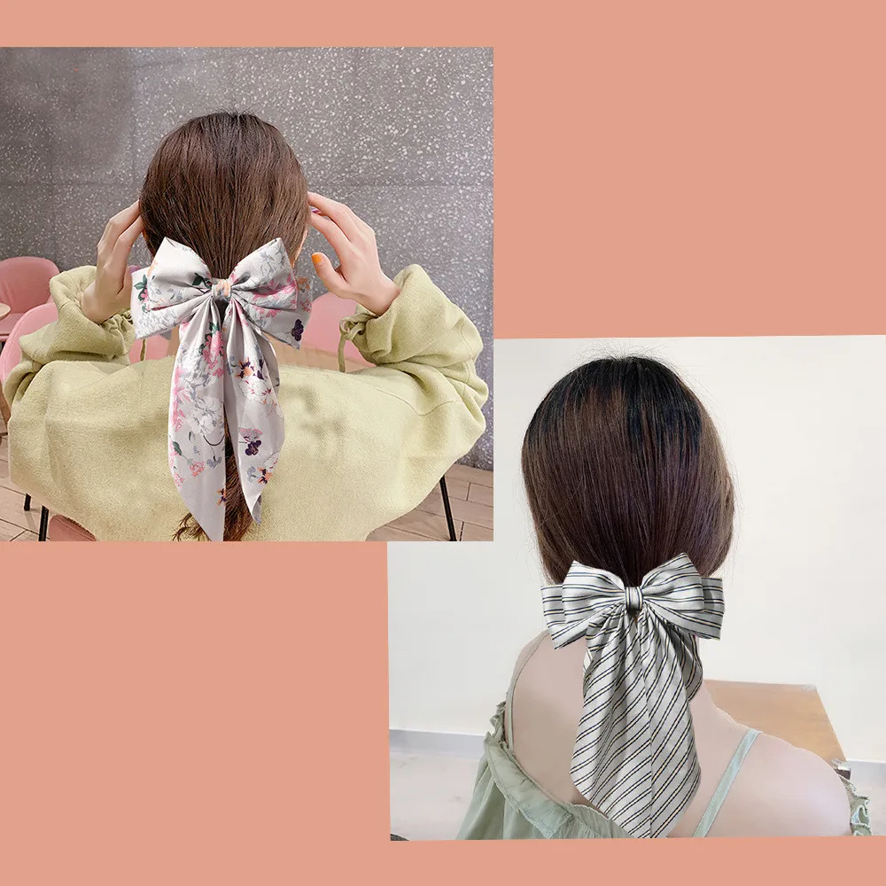 2021 Fashion Satin Floral Stripes Bow Barrette For Girls Hair Band Trendy Ribbon Hairpin Ribbon Ladies Headwear Hair Accessories
2021 Fashion Satin Floral Stripes Bow Barrette For Girls Hair Band Trendy Ribbon Hairpin Ribbon Ladies Headwear Hair Accessories