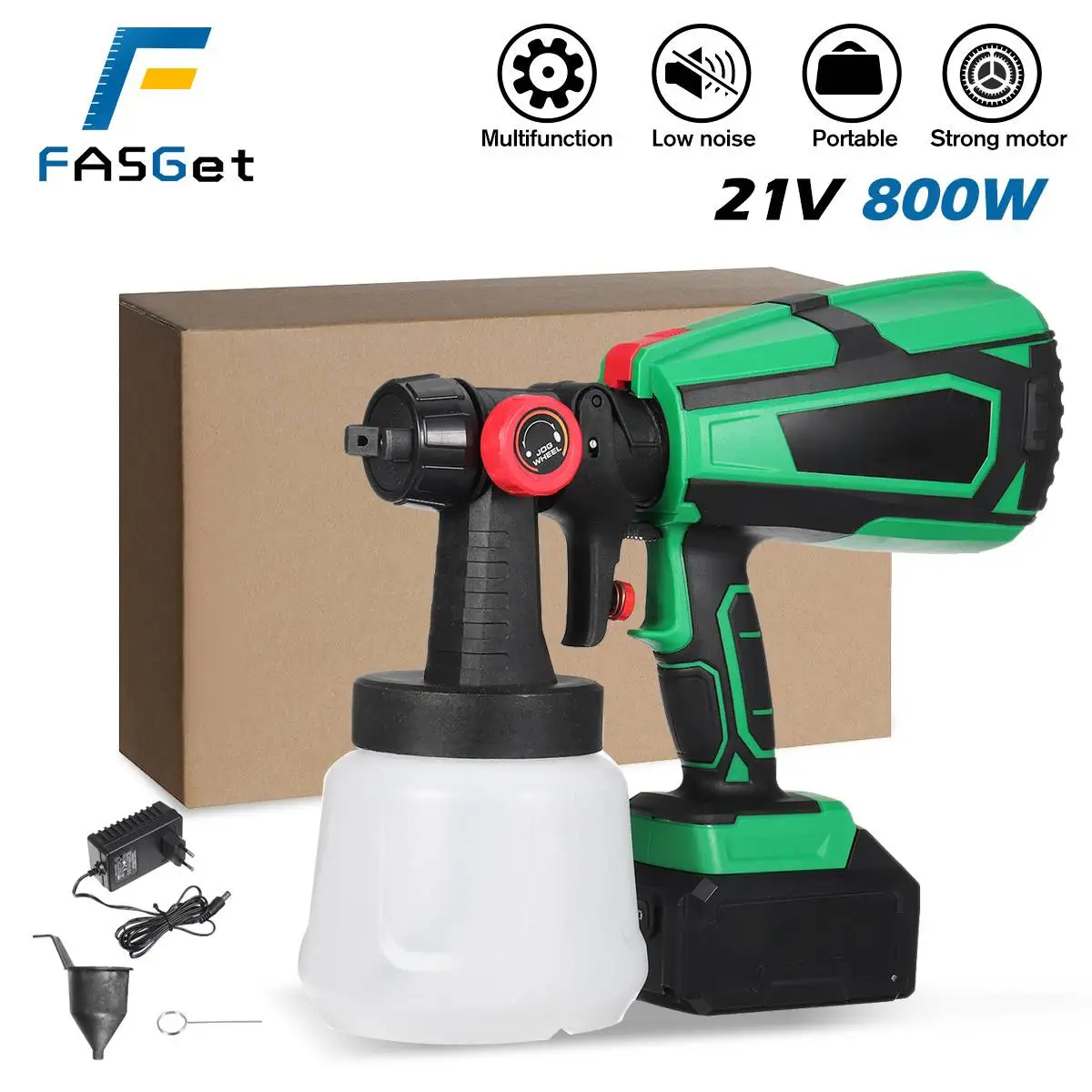 800W 1000ml Electric Spray Gun Household Convenience Spray Paint With Li-ion Battery Regulation High Power Sprayer By PROSTORME
800W 1000ml Electric Spray Gun Household Convenience Spray Paint With Li-ion Battery Regulation High Power Sprayer By PROSTORME
