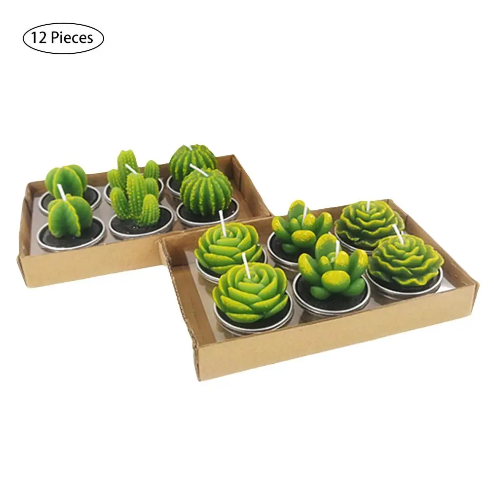 12PCS Cactus Candles Decorative Rose Flower Simulated Plant Tea Light Smokeless Tealight Home Decor Valentine Day Party Gifts
12PCS Cactus Candles Decorative Rose Flower Simulated Plant Tea Light Smokeless Tealight Home Decor Valentine Day Party Gifts
