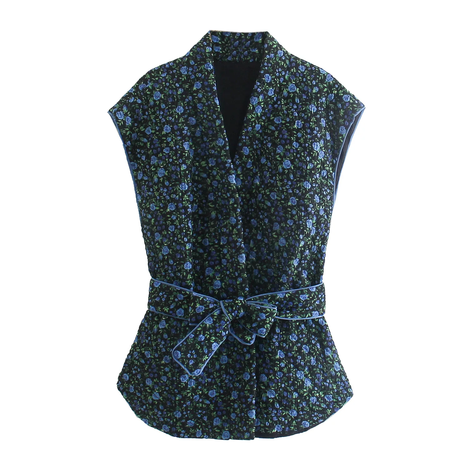 Women Winter Green Floral Printing Chic Lady Casual Warm Vest Jacket Female V Neck Sleeveless Boe Tie Waist Thick Down Coat
Women Winter Green Floral Printing Chic Lady Casual Warm Vest Jacket Female V Neck Sleeveless Boe Tie Waist Thick Down Coat