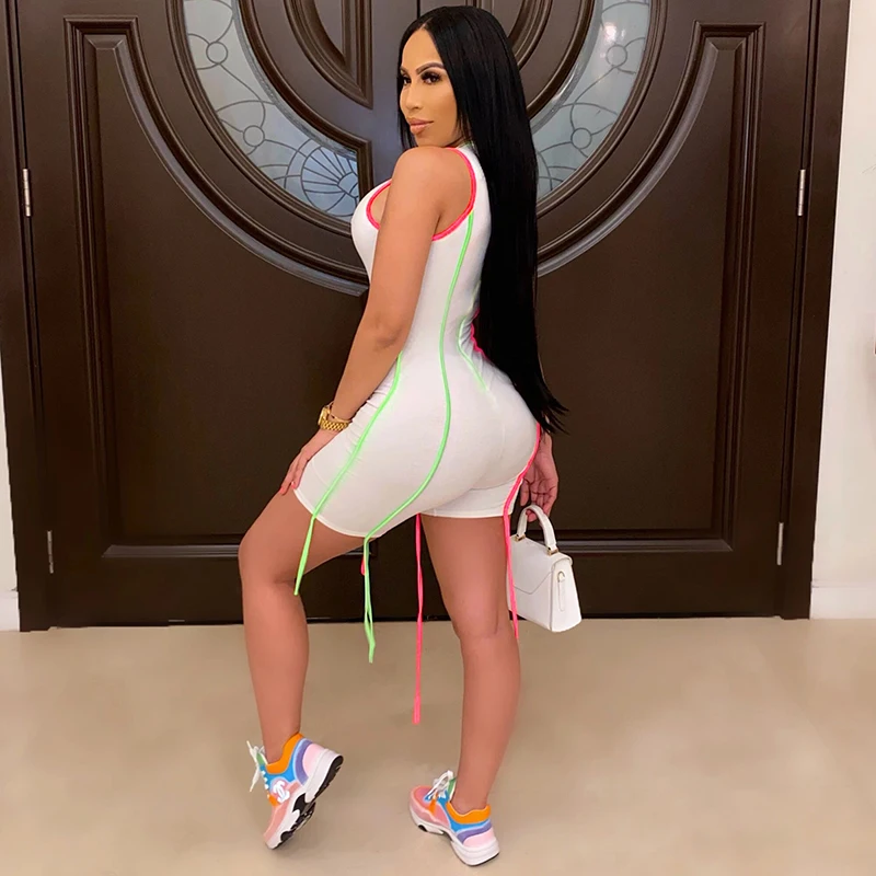 FARSTAR Euro-American style summer 2021 women's new color contrast striped sleeveless tight hip sports jumpsuit
FARSTAR Euro-American style summer 2021 women's new color contrast striped sleeveless tight hip sports jumpsuit