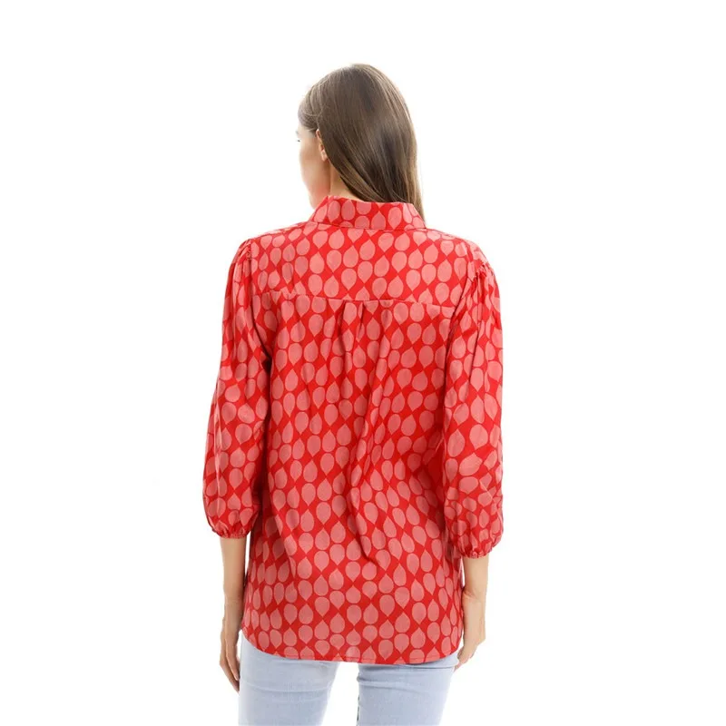 2021 New Design Women Blouse V-neck Long Sleeve Chains Print Loose casual Shirts Womens Tops Plus Size Blusas Mujer
2021 New Design Women Blouse V-neck Long Sleeve Chains Print Loose casual Shirts Womens Tops Plus Size Blusas Mujer